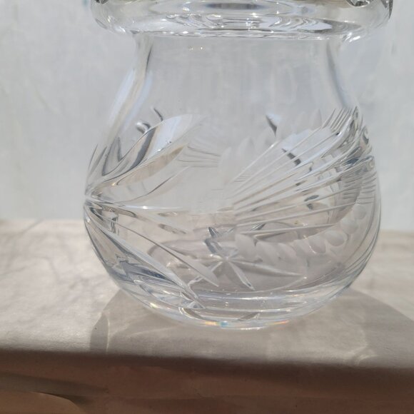 Handcrafted Cut Crystal Lidded Jar Condiment Honey - Picture 8 of 8